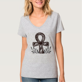 Forntida egyptisk Ankh & olivkvist Minimalistisk  T Shirt