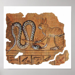 Forntida egyptisk bok av de döda Ra&Apophisna Poster