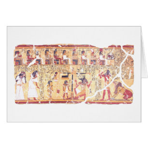 Forntida egyptisk bok av deadna som väger Heaen Hälsningskort