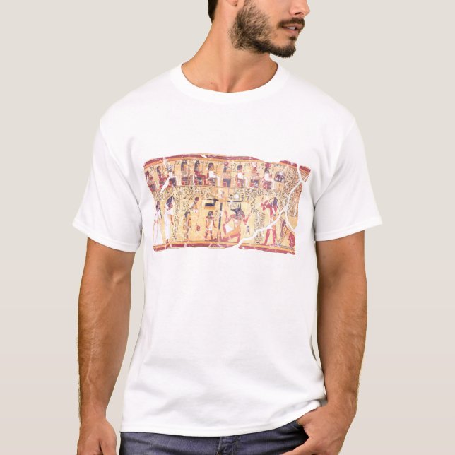 Forntida egyptisk bok av deadna som väger Heaen T-shirt (Framsida)