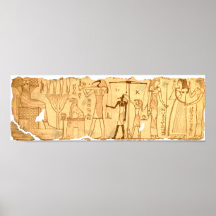 Forntida egyptisk bok av den döda sist bedömningen poster