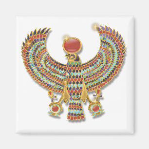 Forntida egyptisk falkbröstfena magnet