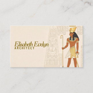 Forntida egyptisk farao minimalistisk konst visitkort