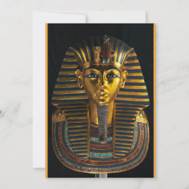 Forntida egyptisk faraomask, King Tut gyllene kons Inbjudningar