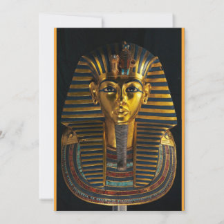 Forntida egyptisk faraomask, King Tut gyllene kons Inbjudningar