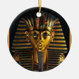Forntida egyptisk faraomask, King Tut gyllene kons Julgransprydnad Keramik