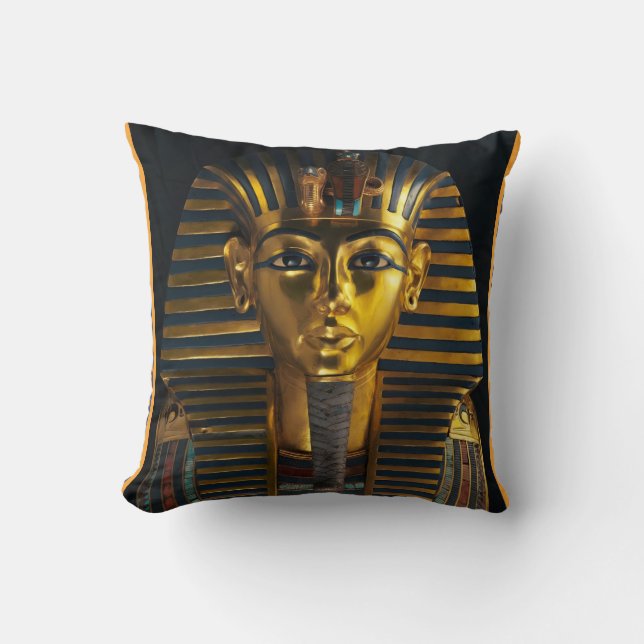 Forntida egyptisk faraomask, King Tut gyllene kons Kudde (Framsida)