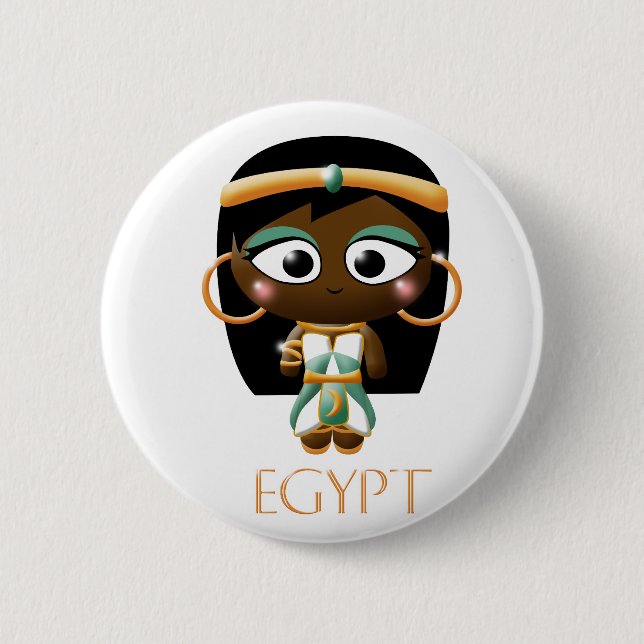 Forntida egyptisk flicka knapp (Framsida)