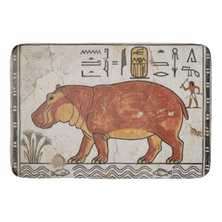 Forntida egyptisk gammalrikets flodhäst badrumsmatta