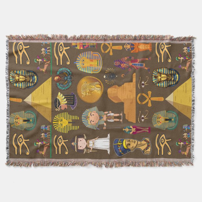 Forntida egyptisk hieroglyf - Mönstersymbol  Filt (Framsidan)
