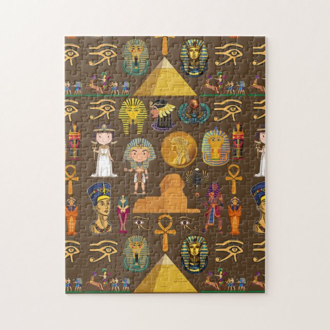 Forntida egyptisk hieroglyf - Mönstersymbol  Pussel (Vertikal)