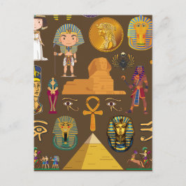 Forntida egyptisk hieroglyf - Mönstersymbol Vykort