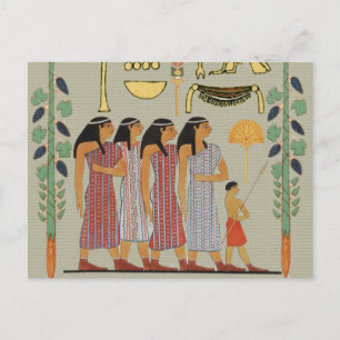 forntida egyptisk jätte Farao färgrik målning Vykort