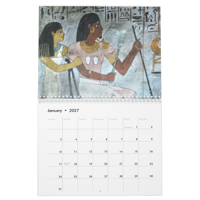 Forntida egyptisk konstkalender 2012 kalender (Jan 2027)