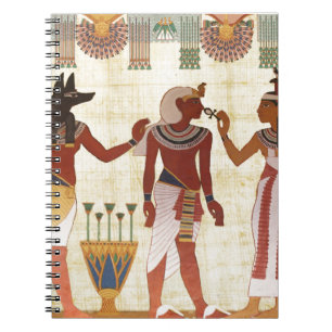 Forntida egyptisk konststilanteckningsbok anteckningsbok med spiral