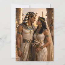 Forntida egyptisk kunglighet farao par bröllop i