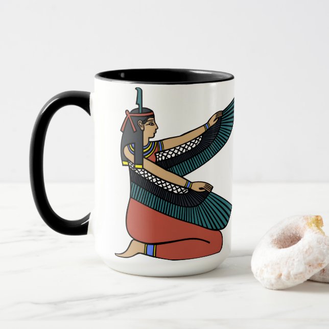 Forntida egyptisk mytologisk konst mugg (Med munk)