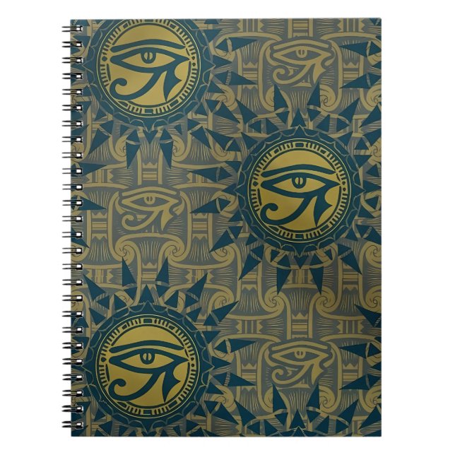 Forntida egyptisk öga av Ra solsymbol Anteckningsbok (Framsidan)