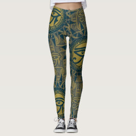 Forntida egyptisk öga av Ra solsymbol Leggings