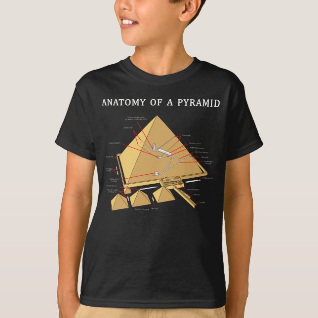 Forntida egyptisk pyramidanatomiarkeologi t shirt (Framsida)