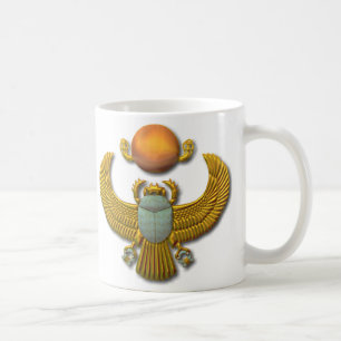 Forntida egyptisk sakral Scarab - guld Kaffemugg