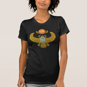 Forntida egyptisk sakral Scarab - guld Tee Shirt