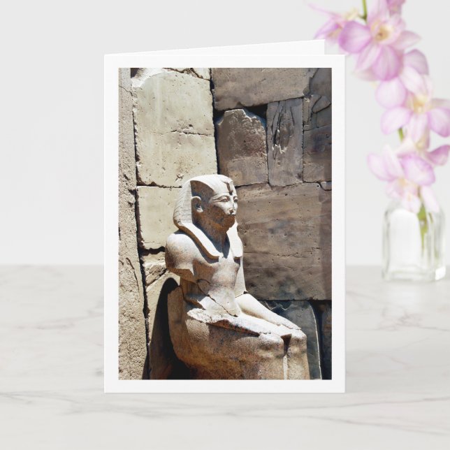 Forntida egyptisk staty, Luxor, Egypten Kort (Orkide)
