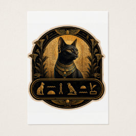 Forntida egyptisk svart katt Bastet Hieroglyfer St Visitkort