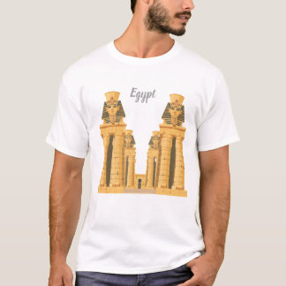 Forntida egyptisk tempel dekal t shirt
