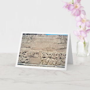 Forntida egyptisk vägg med hieroglyfer, Luxor Kort