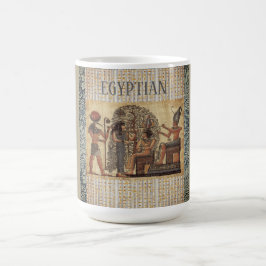 Forntida egyptisk vintage kultur design konst magisk mugg