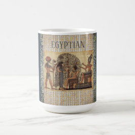 Forntida egyptisk vintage kultur design konst magisk mugg