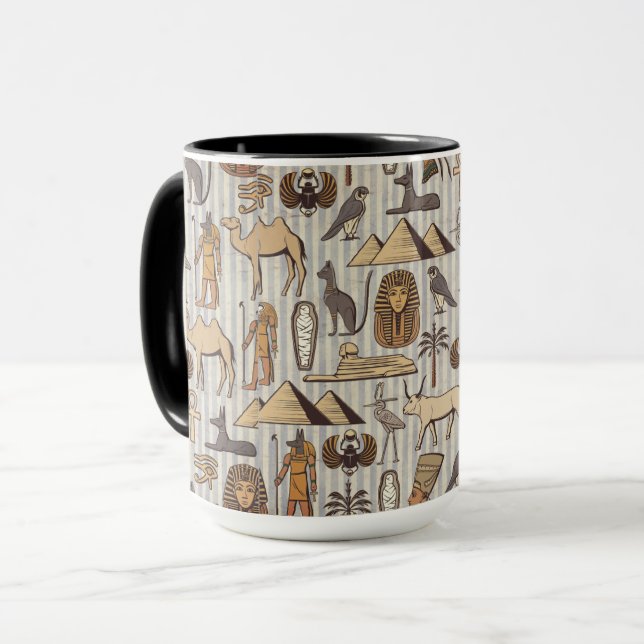 Forntida egyptisk vintagekultur, formgivningskonst mugg (Framsida vänster)