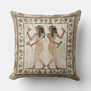 Forntida egyptiska dansare Fresk Kudde