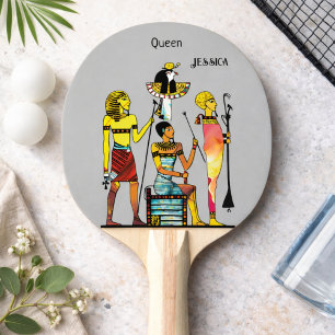 Forntida egyptiska faraos överdådiga utsmyckning pingisracket