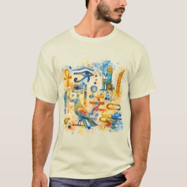 Forntida egyptiska hieroglyfer Horus öga & Ankh T Shirt