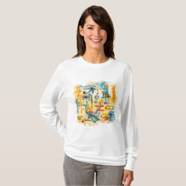 Forntida egyptiska hieroglyfer Horus öga & Ankh T Shirt