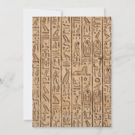 Forntida egyptiska hieroglyfer  inbjudningar