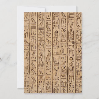 Forntida egyptiska hieroglyfer inbjudningar