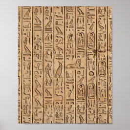 Forntida egyptiska hieroglyfer  poster