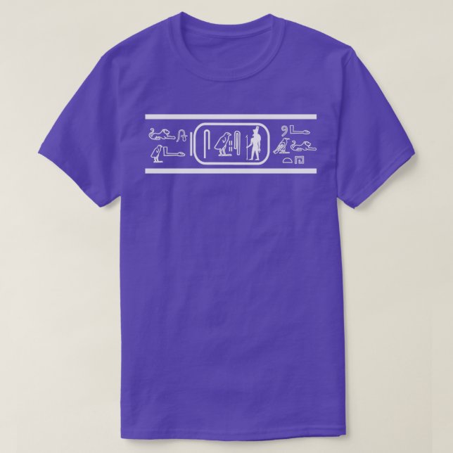 Forntida egyptiska hieroglyfer Skriven Kärlek Häls T Shirt (Design framsida)