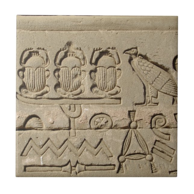 Forntida egyptiska symboler kakelplatta (Framsidan)