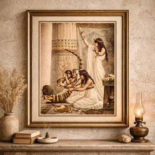 Forntida egyptiska tempelmusiker poster