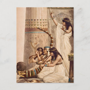Forntida egyptiska tempelmusiker vykort