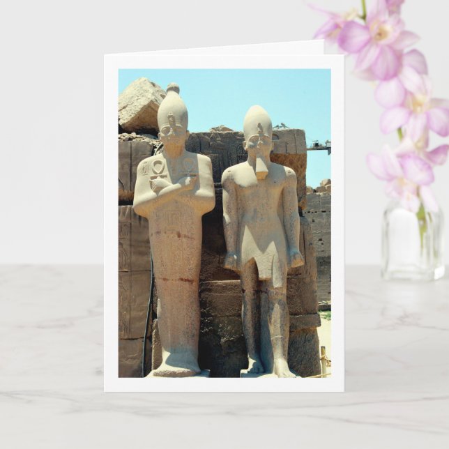 Forntida egyptiska vaktstatyer, Luxor, Kort (Orkide)
