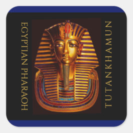 Forntida egyptiske kungen Tutankhamuns guldbegravn Fyrkantigt Klistermärke