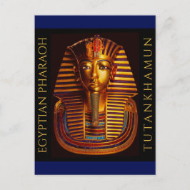 Forntida egyptiske kungen Tutankhamuns guldbegravn Vykort