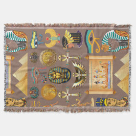 Forntida egyptiskt hieroglyfmönstersymbol filt