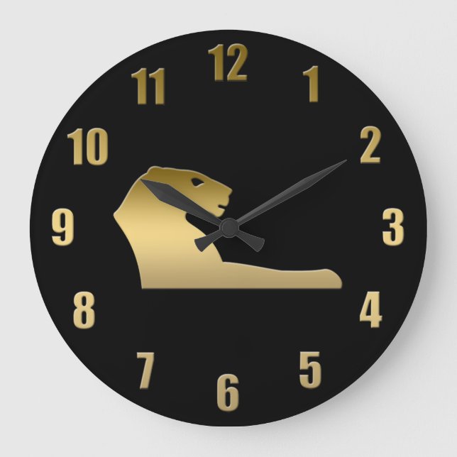 Forntida egyptiskt lejont - gudinna Sekhmet Stor Klocka (Framsida)