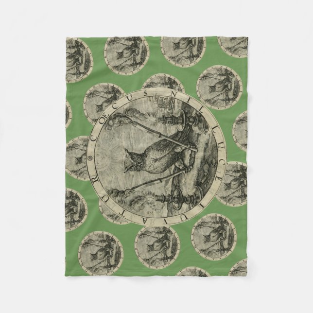 Forntida Emblem - uggla - som är ljus av Fleecefilt (Framsidan)